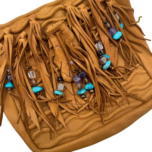 Moondancer leather deer skin crossbody bag - Picture 5 of 10